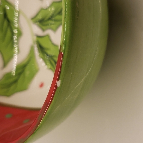 𝅺set of 2 Dulcero De Esfera ceramic Christmas soup cereal bowl ornament bowl - Picture 6 of 12